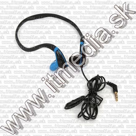 Image of Omega Freestyle Silicone Sport Headset FH1019 Black-Blue  (IT11291)